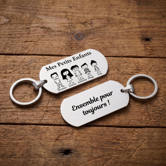 Mes Petits Enfants™ - Porte-clé famille personnalisé