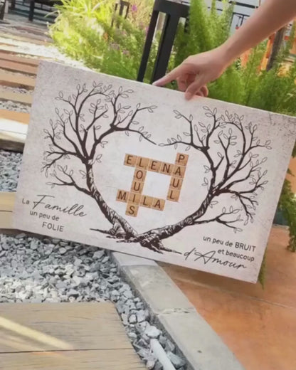 L’Arbre Familial™ – Toile mots croisés à prénoms personnalisés