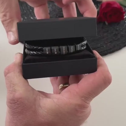 Héritage™ – Bracelet en cuir personnalisé pour papy