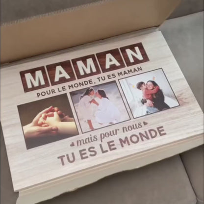 Notre Monde™ - Toile photos personnalisée maman/papa