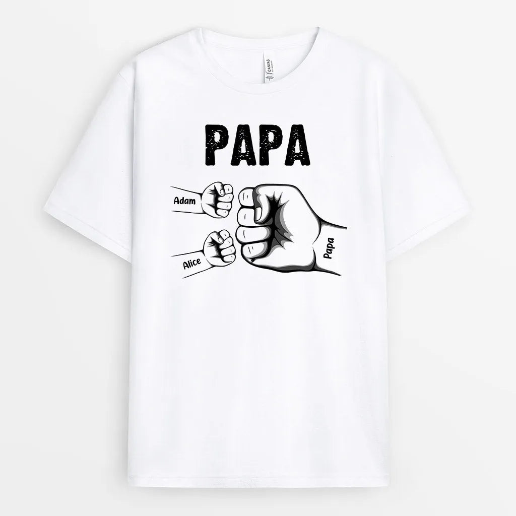 Tous réunis™ - T-shirt Personnalisé Papa