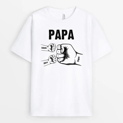 Tous réunis™ - T-shirt Personnalisé Papa