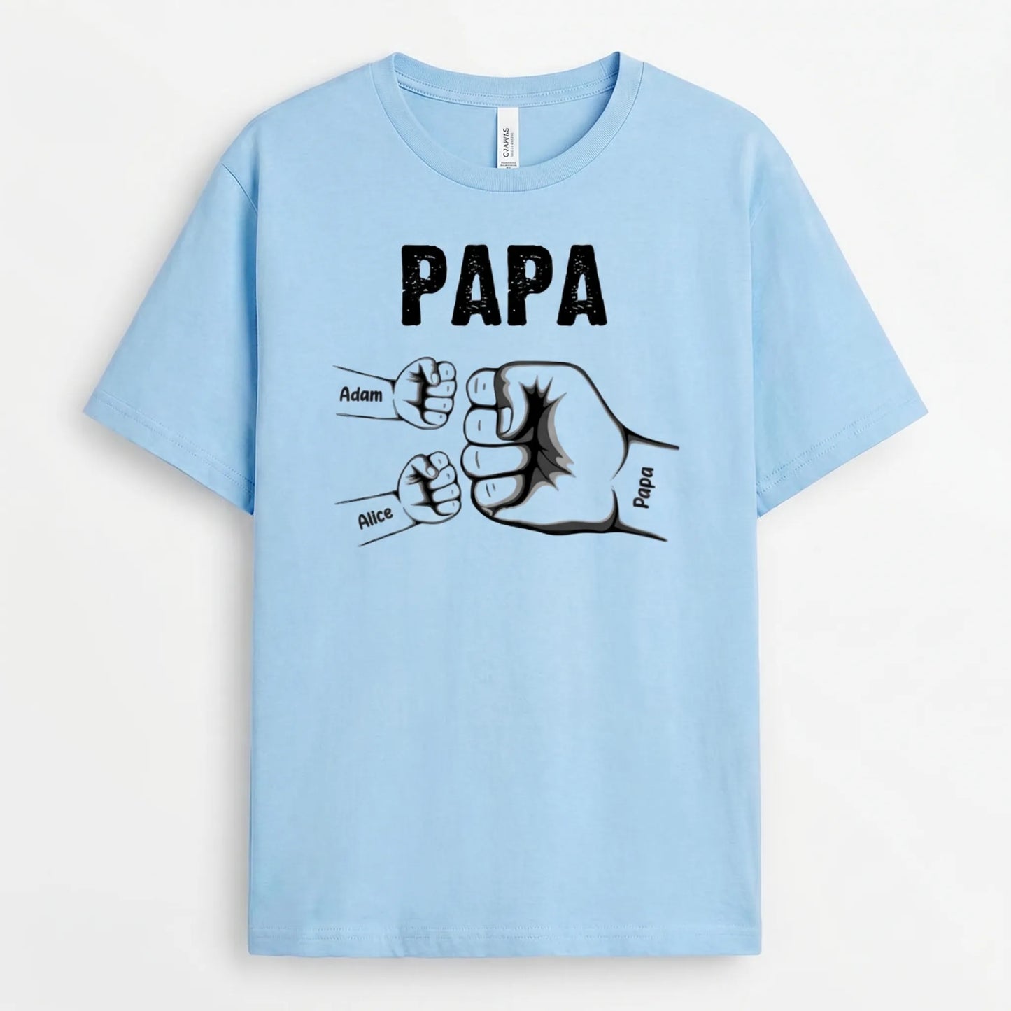 Tous réunis™ - T-shirt Personnalisé Papa