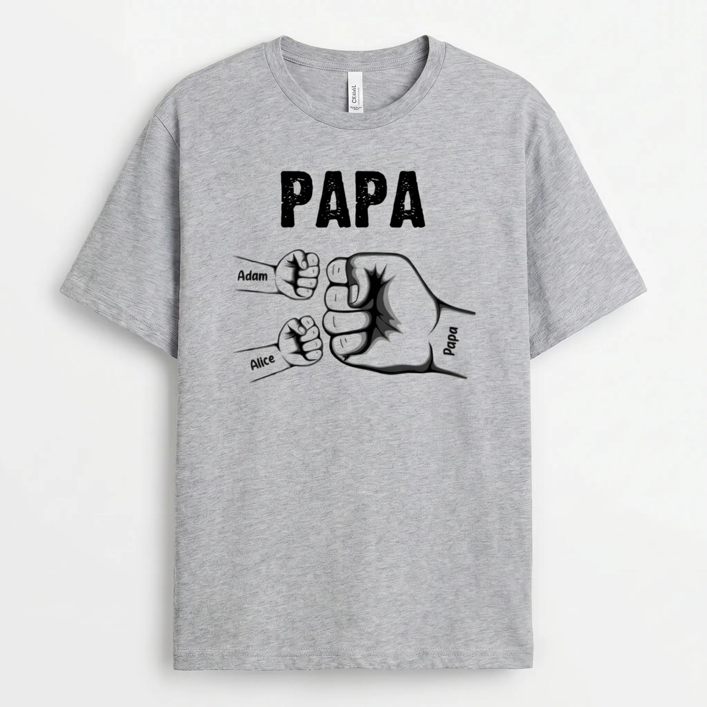 Tous réunis™ - T-shirt Personnalisé Papa