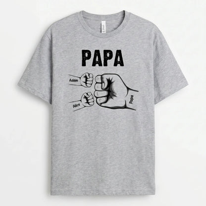 Tous réunis™ - T-shirt Personnalisé Papa
