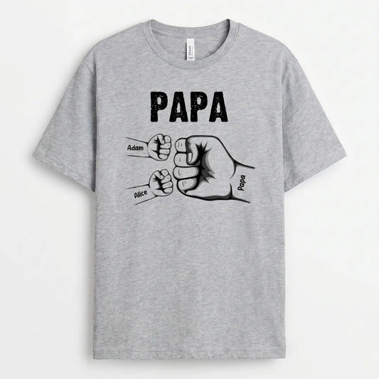 Tous réunis™ - T-shirt Personnalisé Papa
