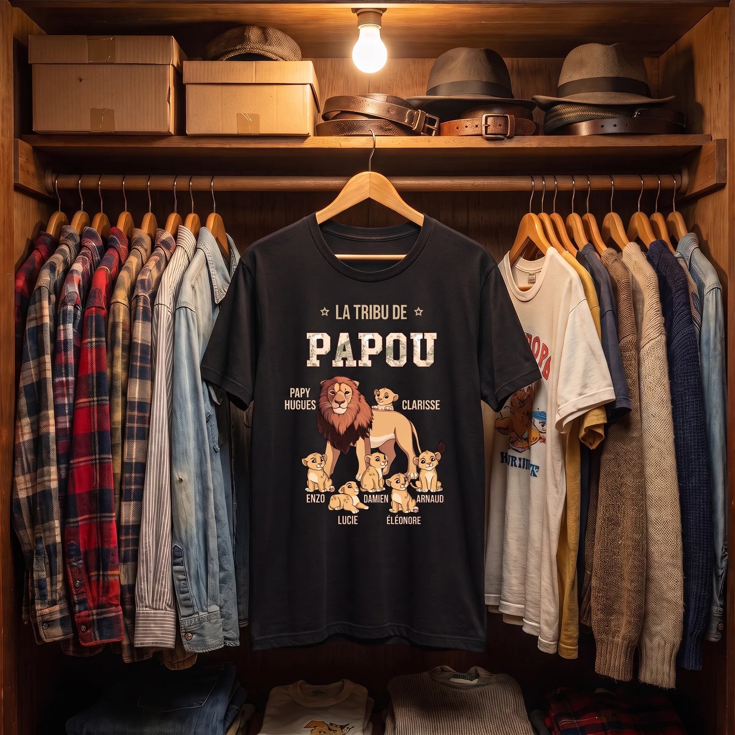La bande à Papy™ - T-shirt Personnalisé grand-père