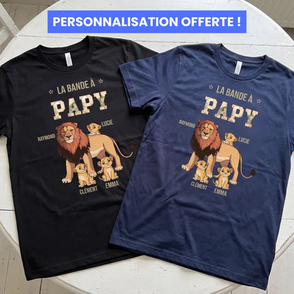 La bande à Papy™ - T-shirt Personnalisé grand-père