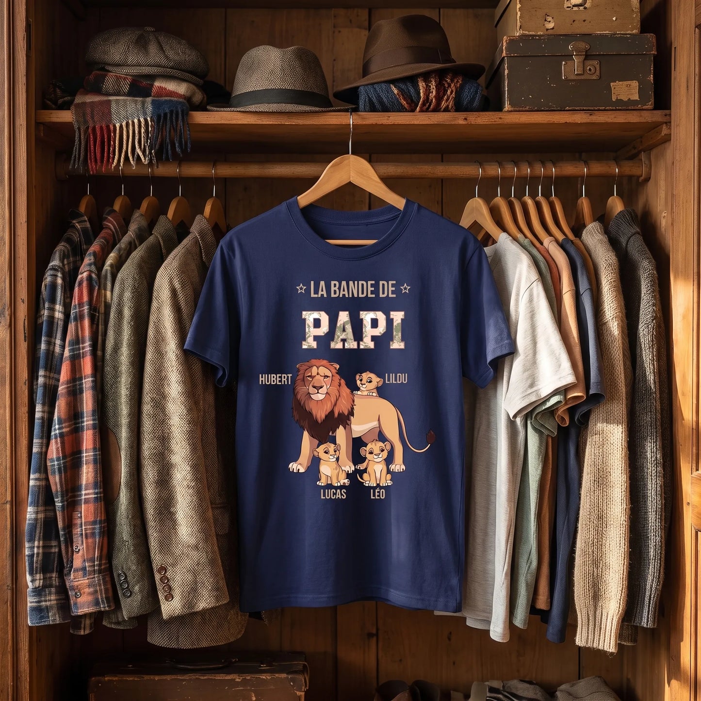 La bande à Papy™ - T-shirt Personnalisé grand-père
