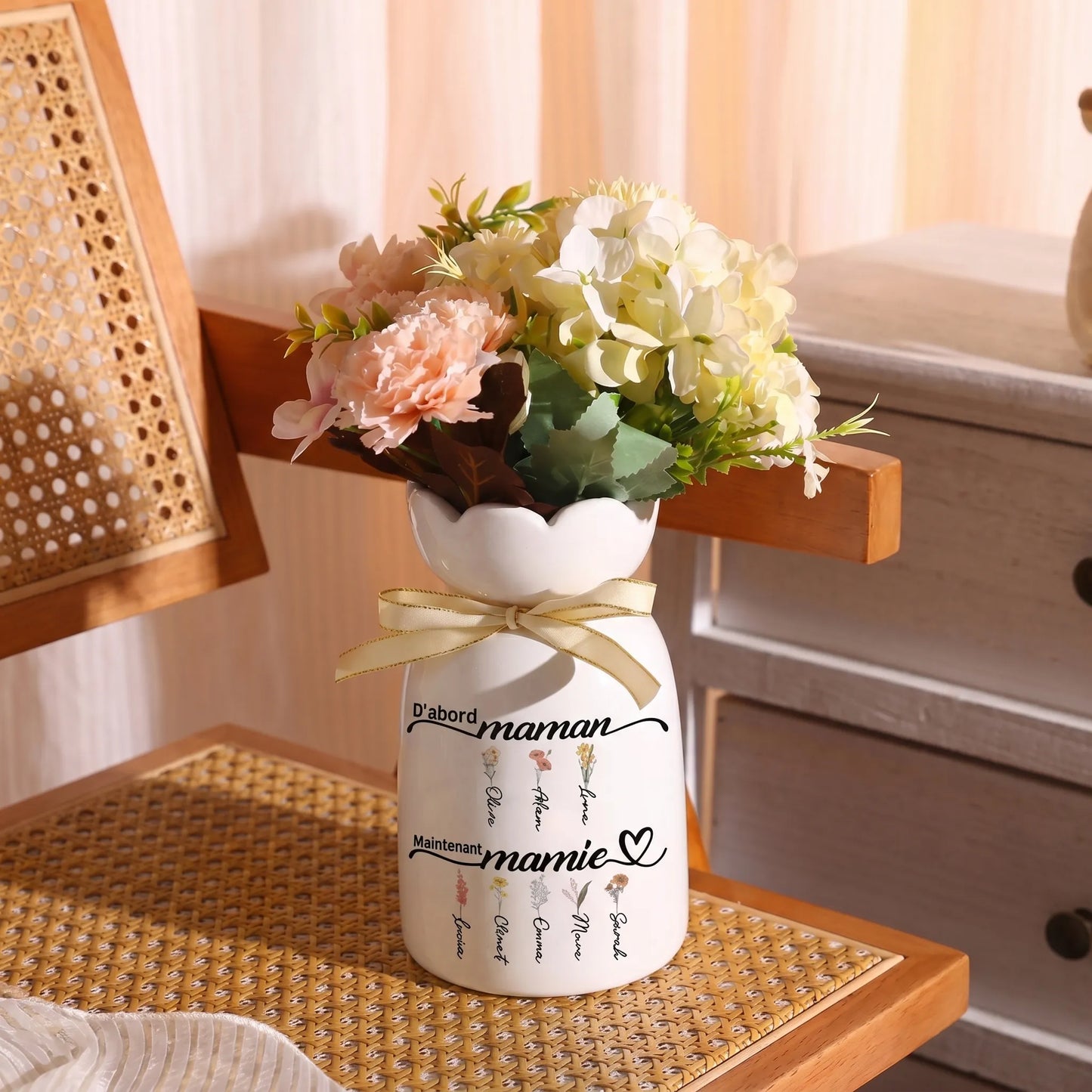 D’abord Maman™ -  Vase familial personnalisé en céramique