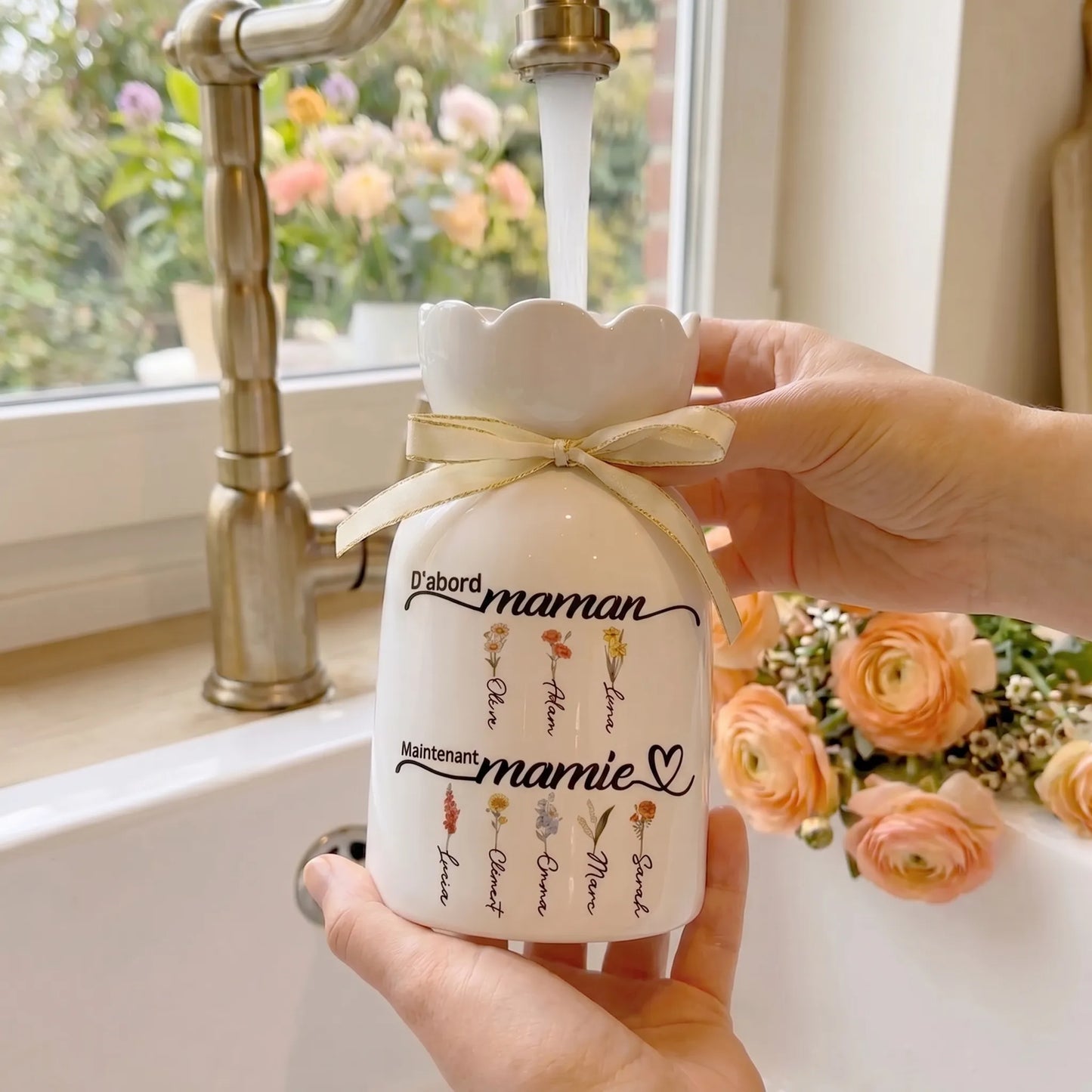 D’abord Maman™ -  Vase familial personnalisé en céramique