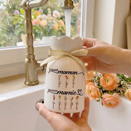 D’abord Maman™ -  Vase familial personnalisé en céramique