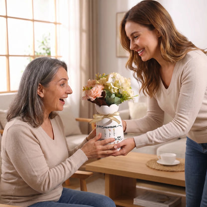 D’abord Maman™ -  Vase familial personnalisé en céramique